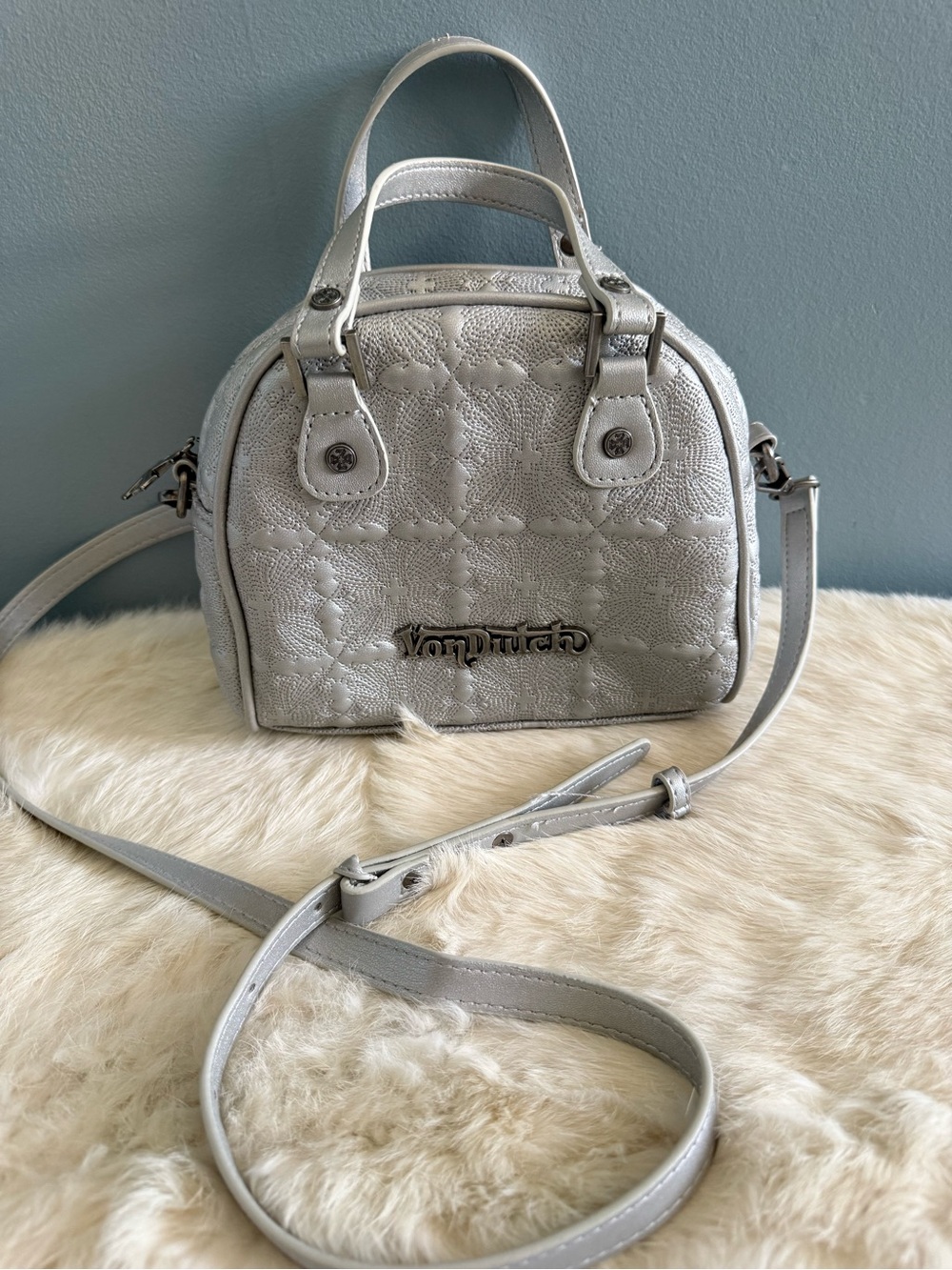 Von Dutch Embroidered Chopper Bowling Bag